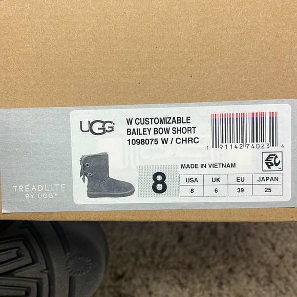 Bailey Bow Short UGG charcoal 8 - Picture 4 of 7